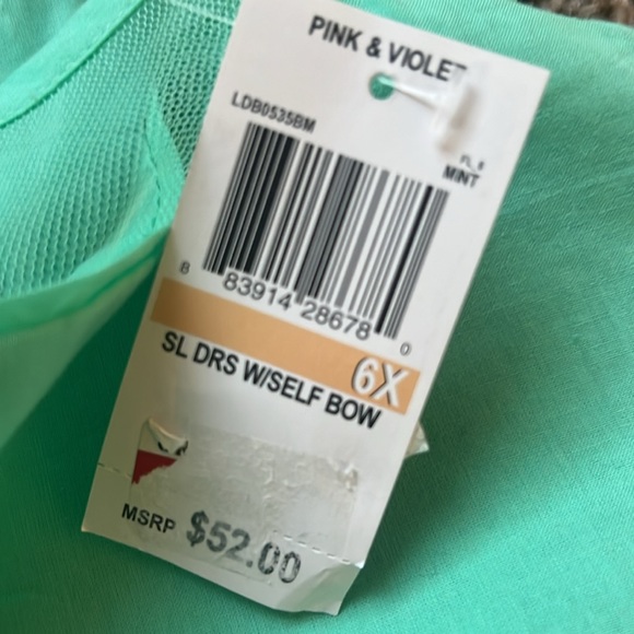 NWT Girl’s Easter dress size 6x turquoise with tulle underlay - Picture 11 of 13